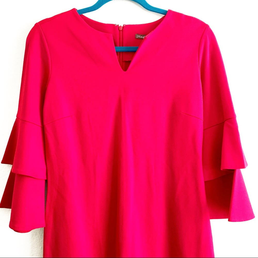 J. McLaughlin red bell sleeve red NWT small midi